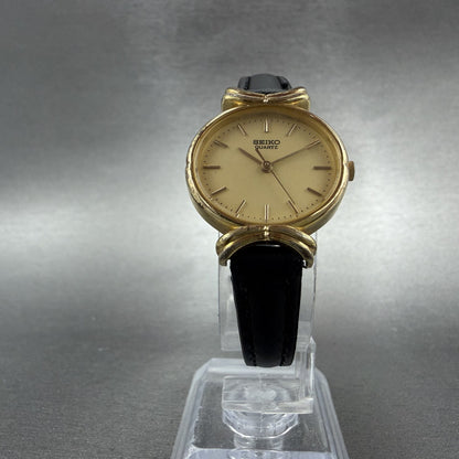 Seiko Watch Women 24mm Champagne Dial Gold Tone Oval 3421-5150 New Battery5