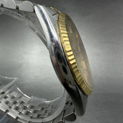 Seiko SQ President Watch Men 36mm Champagne Dial Two Tone Daydate Round  New Bat3