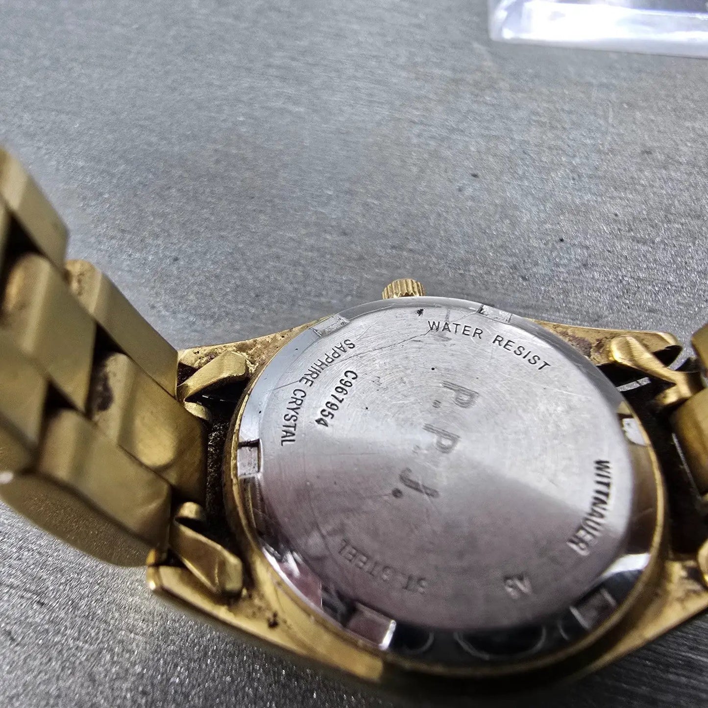 Wittnauer Watch Women 24mm Champagne Dial Gold Tone Date 11P04 New Battery9