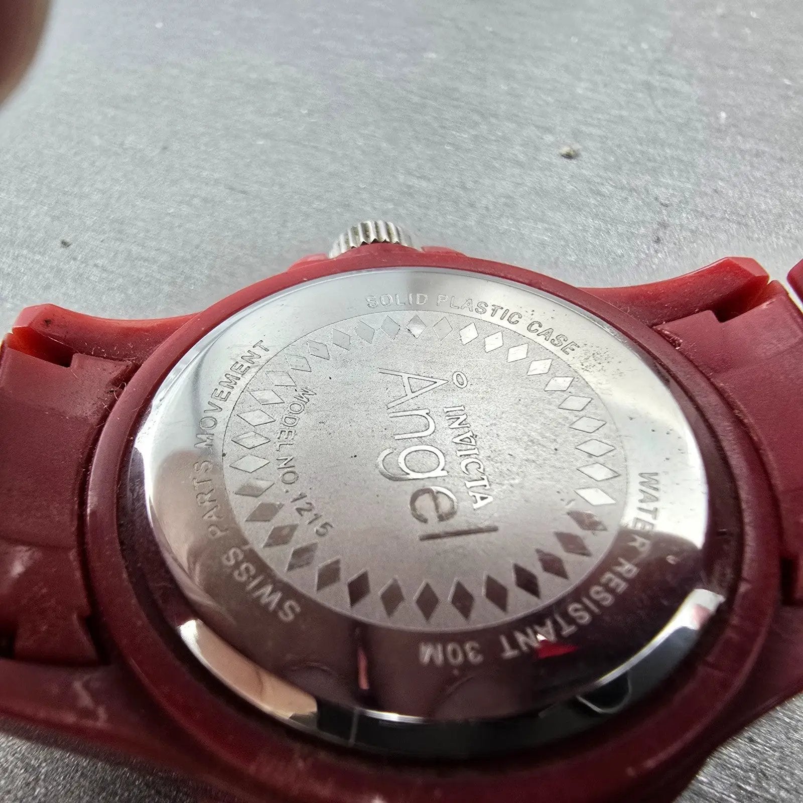 Invicta Angel Dive Watch Women 39mm White Dial Red Tone Date 1215 New Battery9