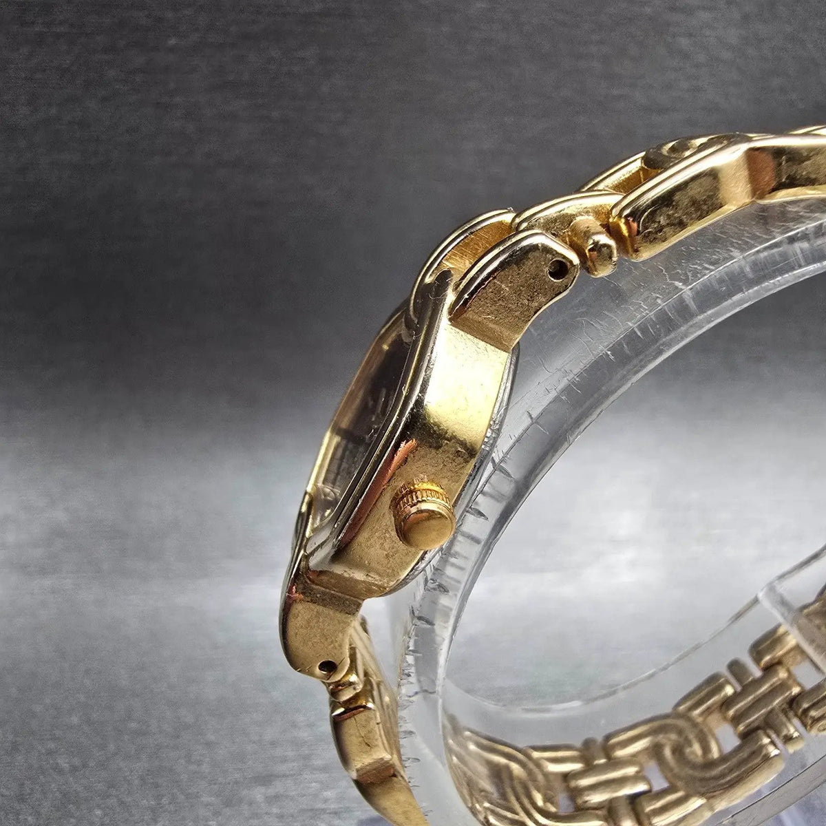Citizen Watch Women 17mm Blue Dial Gold Tone Hexagon 3220-328353 New Battery2