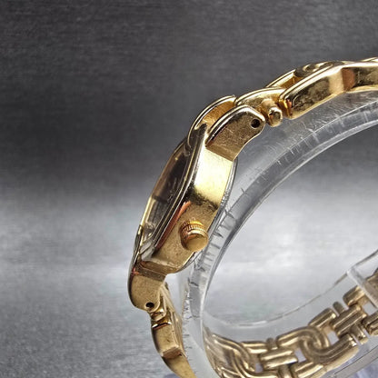 Citizen Watch Women 17mm Blue Dial Gold Tone Hexagon 3220-328353 New Battery2