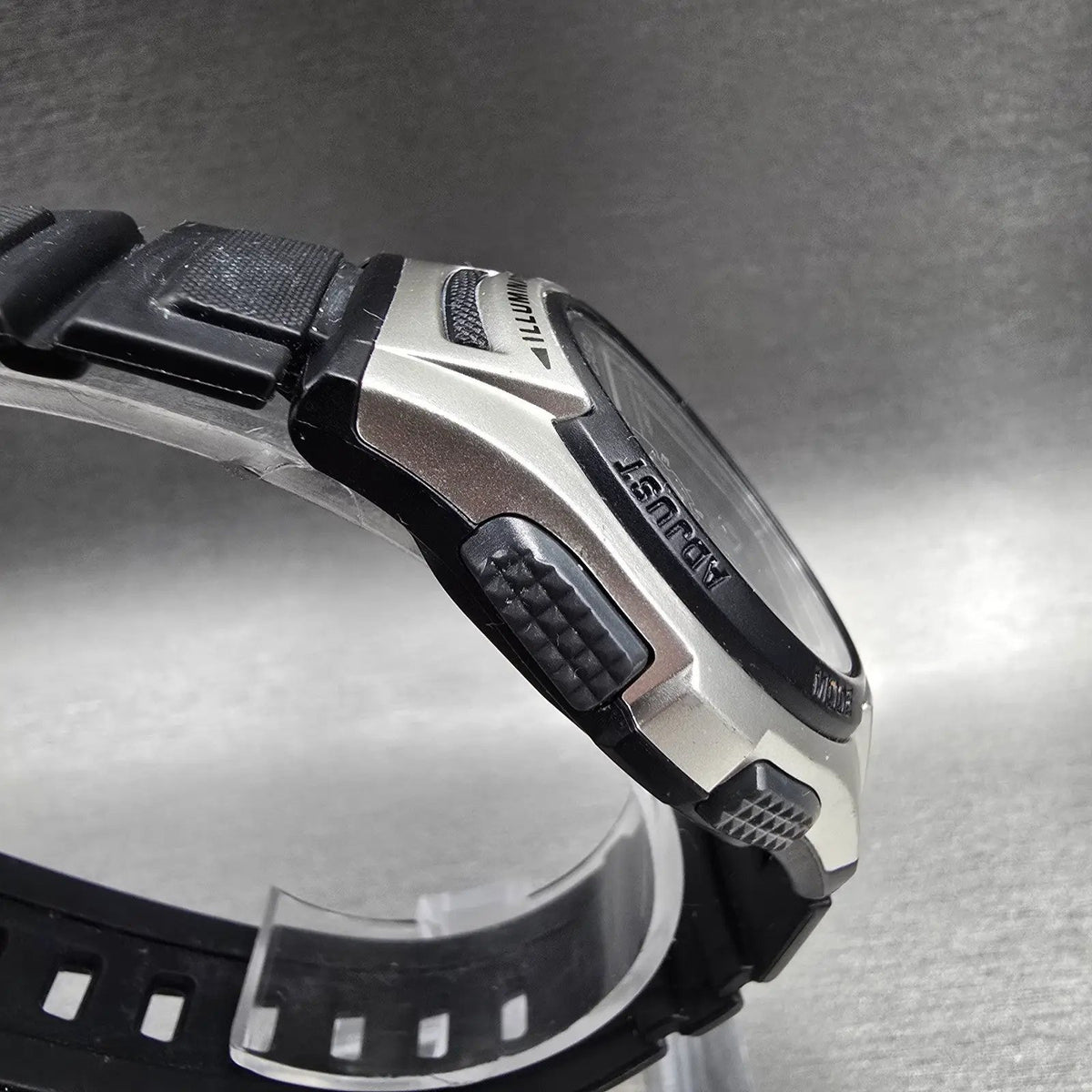 Casio Illuminator W-213 Digital Watch Men 40mm Black Silver Chrono Alarm New Bat3