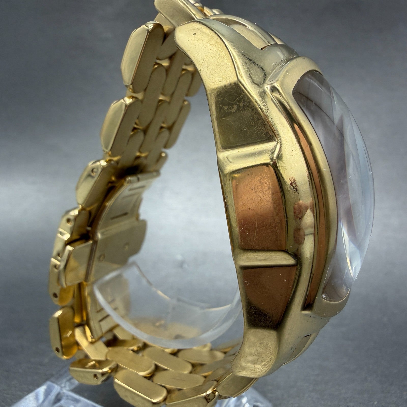 Invicta Lupah Chrono Watch Men 40mm Rose Dial Gold Tone Oval Date 2224 New Batt3