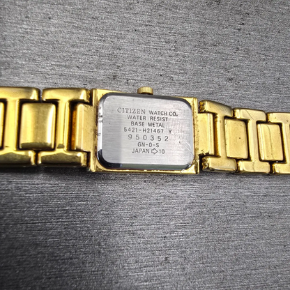 Citizen Elegance Watch Women 14mm Champagne Dial Gold Tone 5421-H21467 New Batt10