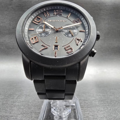 Michael Kors Mercer Watch Men 45mm Gray Dial Gray Chrono Date MK8330 New Battery7