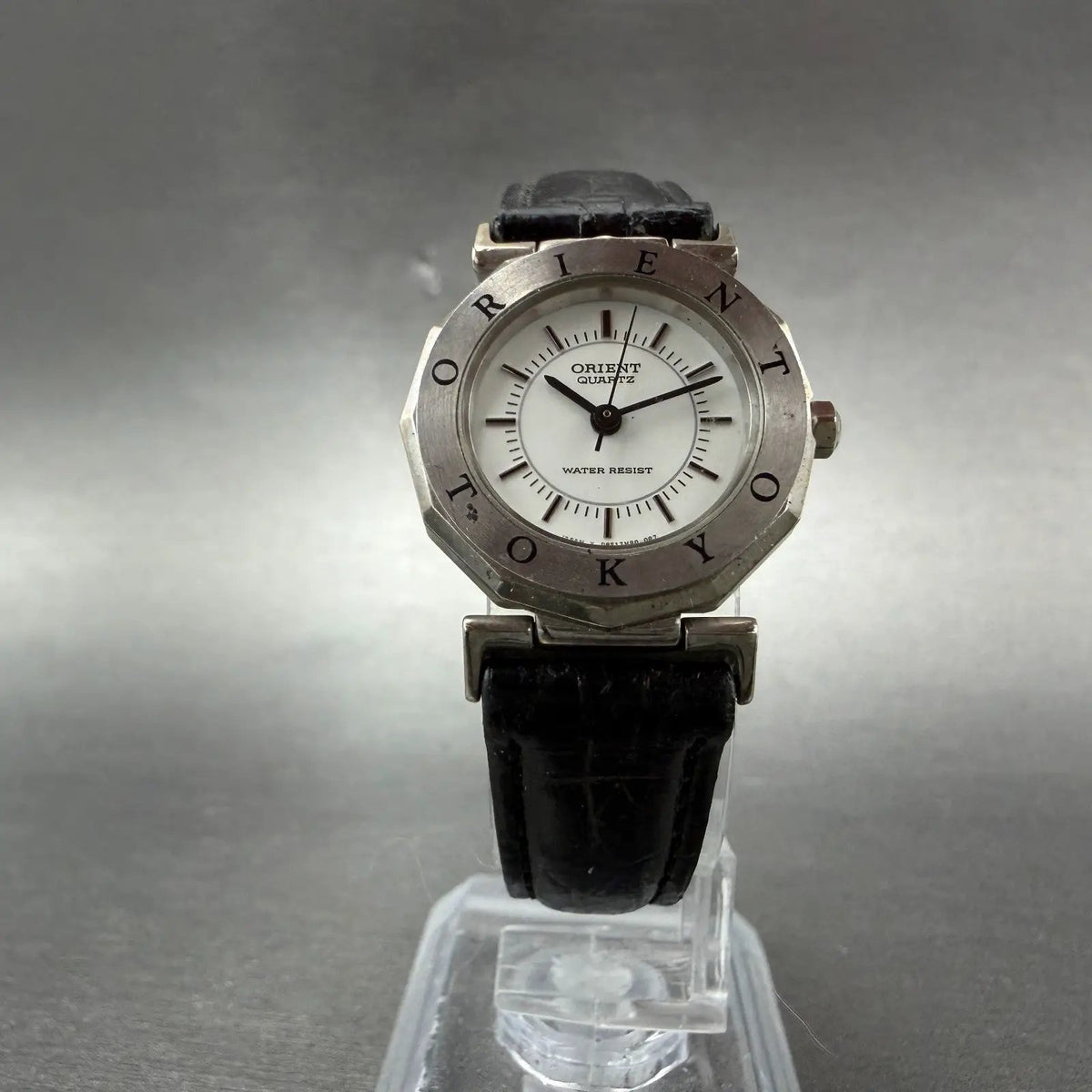 Orient Watch Women 24mm White Dial Silver Tone Round New Battery Vintage5