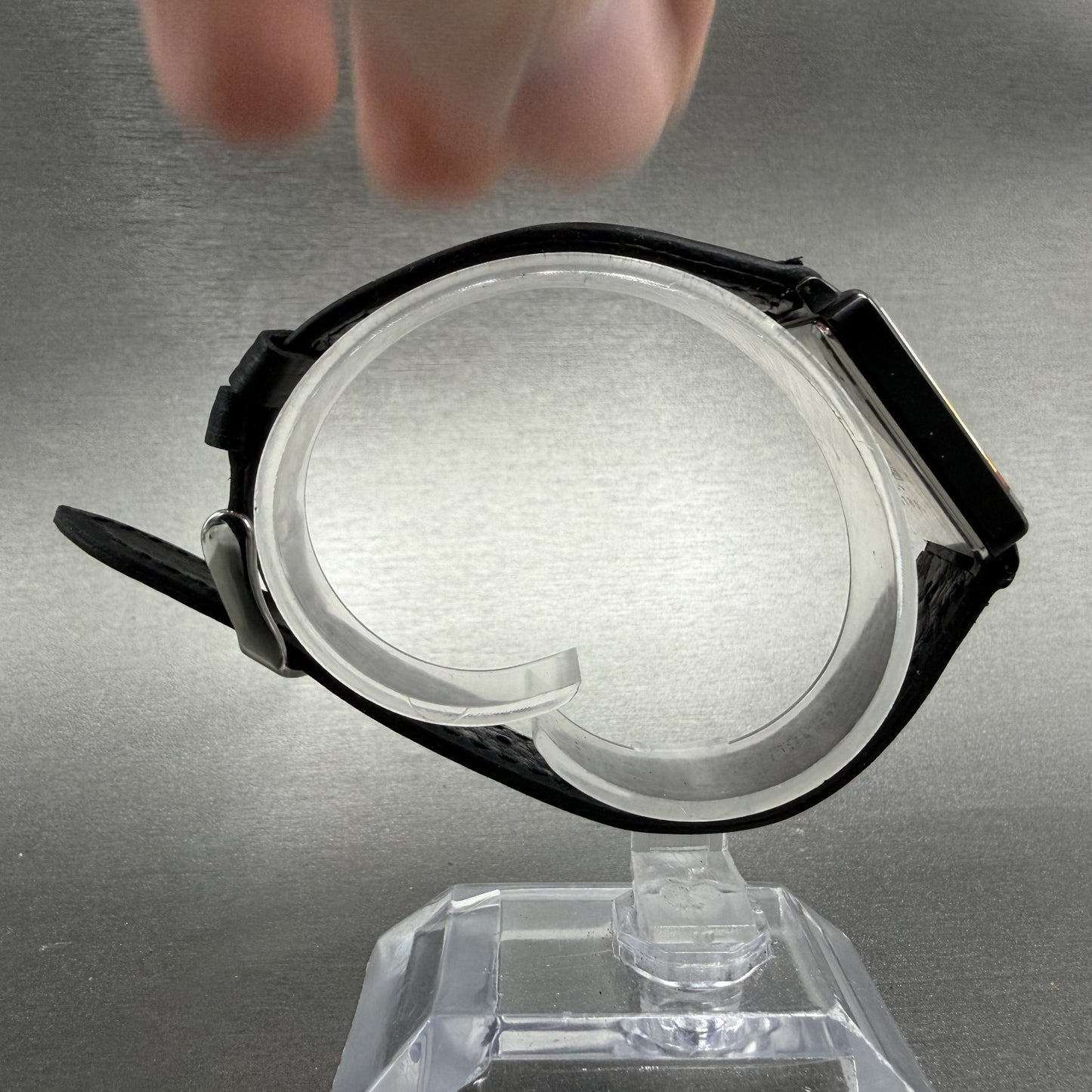 Seiko Tank Watch Women 23mm Black Dial Black Tone Rectangle 2C21-5570 NewBattery8