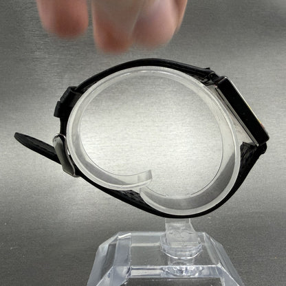 Seiko Tank Watch Women 23mm Black Dial Black Tone Rectangle 2C21-5570 NewBattery8