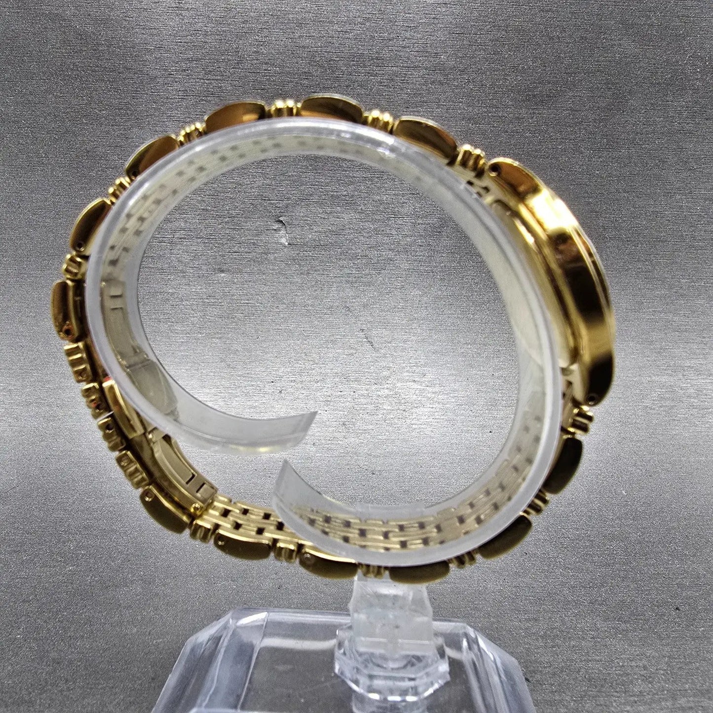 Wittnauer Watch Women 25mm Champagne Dial Gold Tone Date Round 12R11 New Battery8