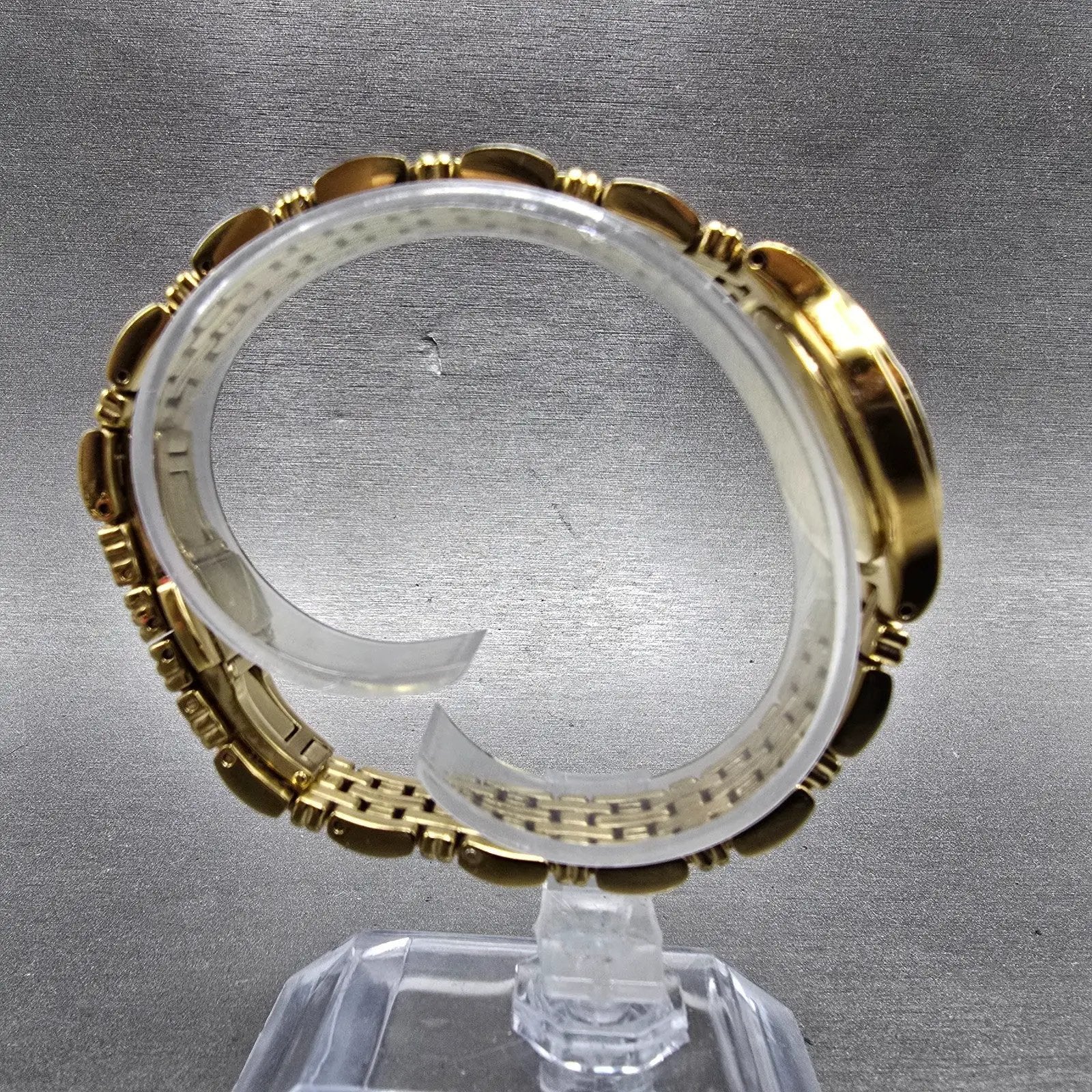 Wittnauer Watch Women 25mm Champagne Dial Gold Tone Date Round 12R11 New Battery8