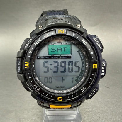 Casio Pathfinder PAG-40 Watch Men 53mm Digital Black Triple Sensor New battery0