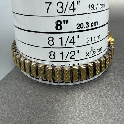Seiko Watch Women 18mm Champagne Dial Gold Tone Rectangle 1N00-5K29 New Battery510
