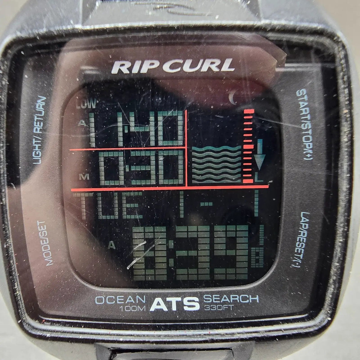 Rip Curl Oceansearch ATS Watch Men 43mm Black Digital Alarm Chronograph New Batt1