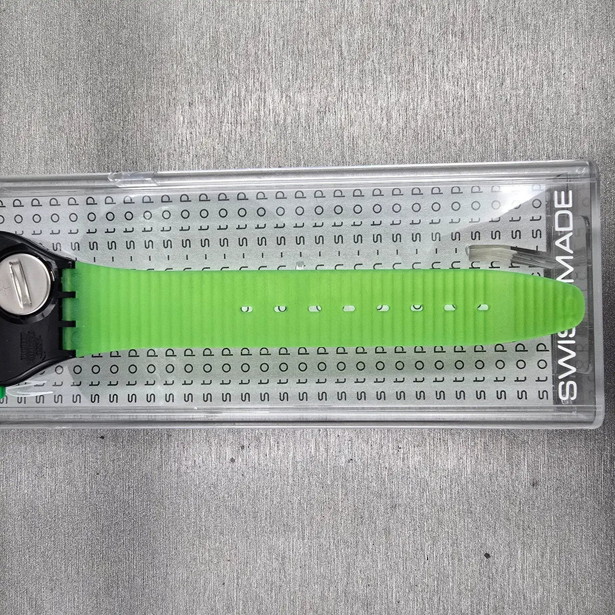 Swatch Stop-Watch Jess'Rush Watch Men 34mm Black Dial SSB100 New Battery NOS7