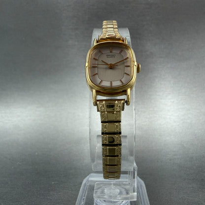 Seiko Watch Women 17mm Silver Dial Gold Tone Oval Vintage 2P21-5009 New Battery5