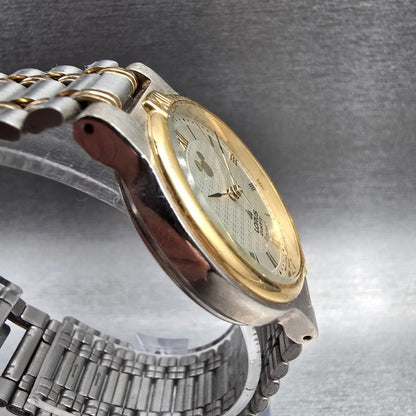 Lorus Mickey Mouse Watch Women 30mm Champagne Dial Two Tone V301-6E70 New Batt3