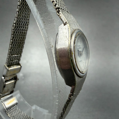 Bulova Accutron Watch Women 16mm White Dial Silver Tone Round New Battery VTG3