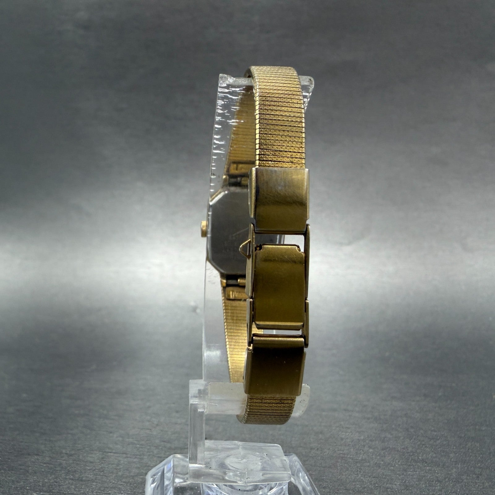Seiko Watch Women 17mm Champagne Dial Gold Tone Octagon 4N00-5139 New Batt VTG 38