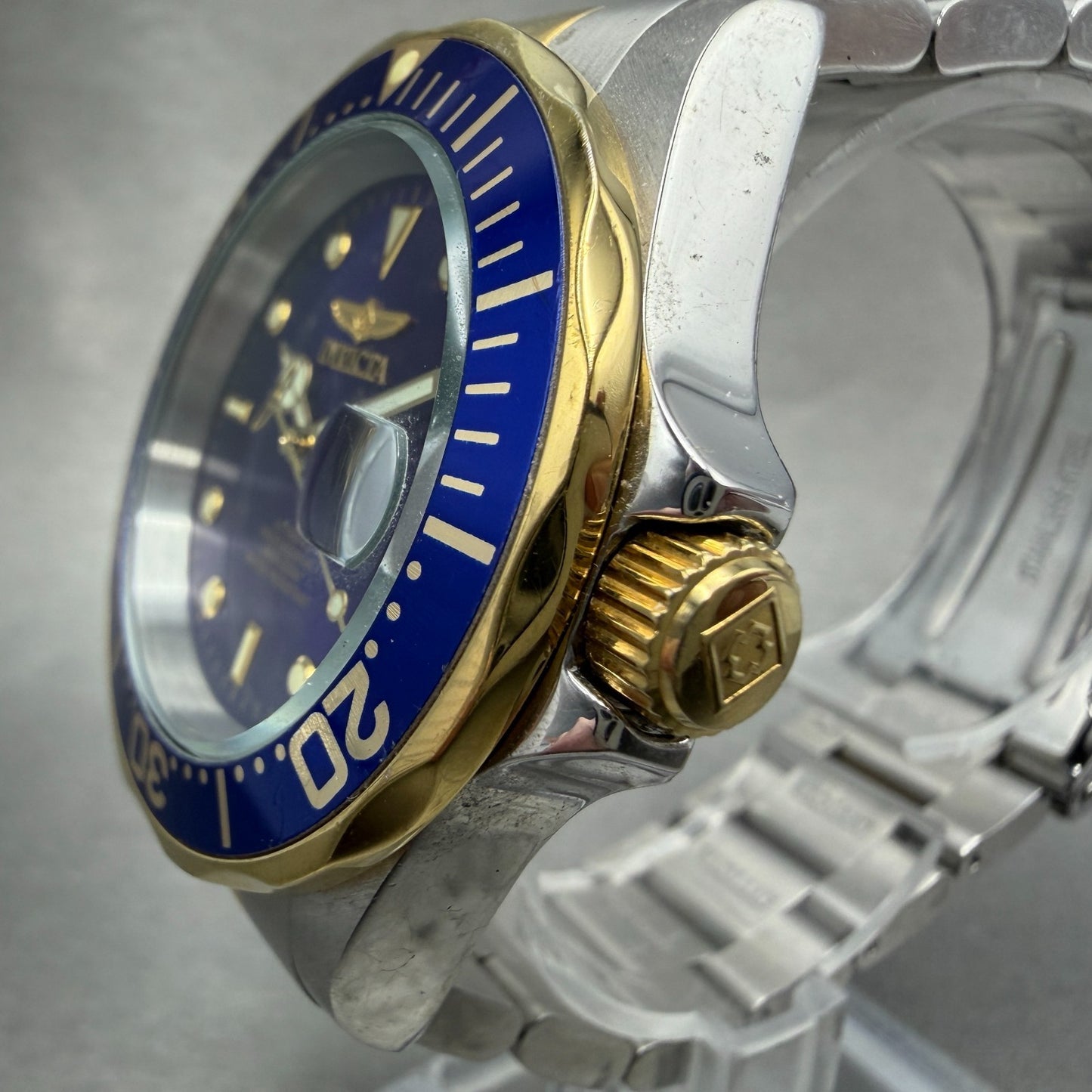 Invicta Pro Diver Watch Men 40mm Blue Dial Two Tone Date Automatic 8928 Runs2