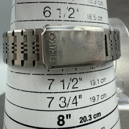 Seiko QT Watch Men 36mm Silver Dial Silver Tone Daydate 3803-7110 New Battery10