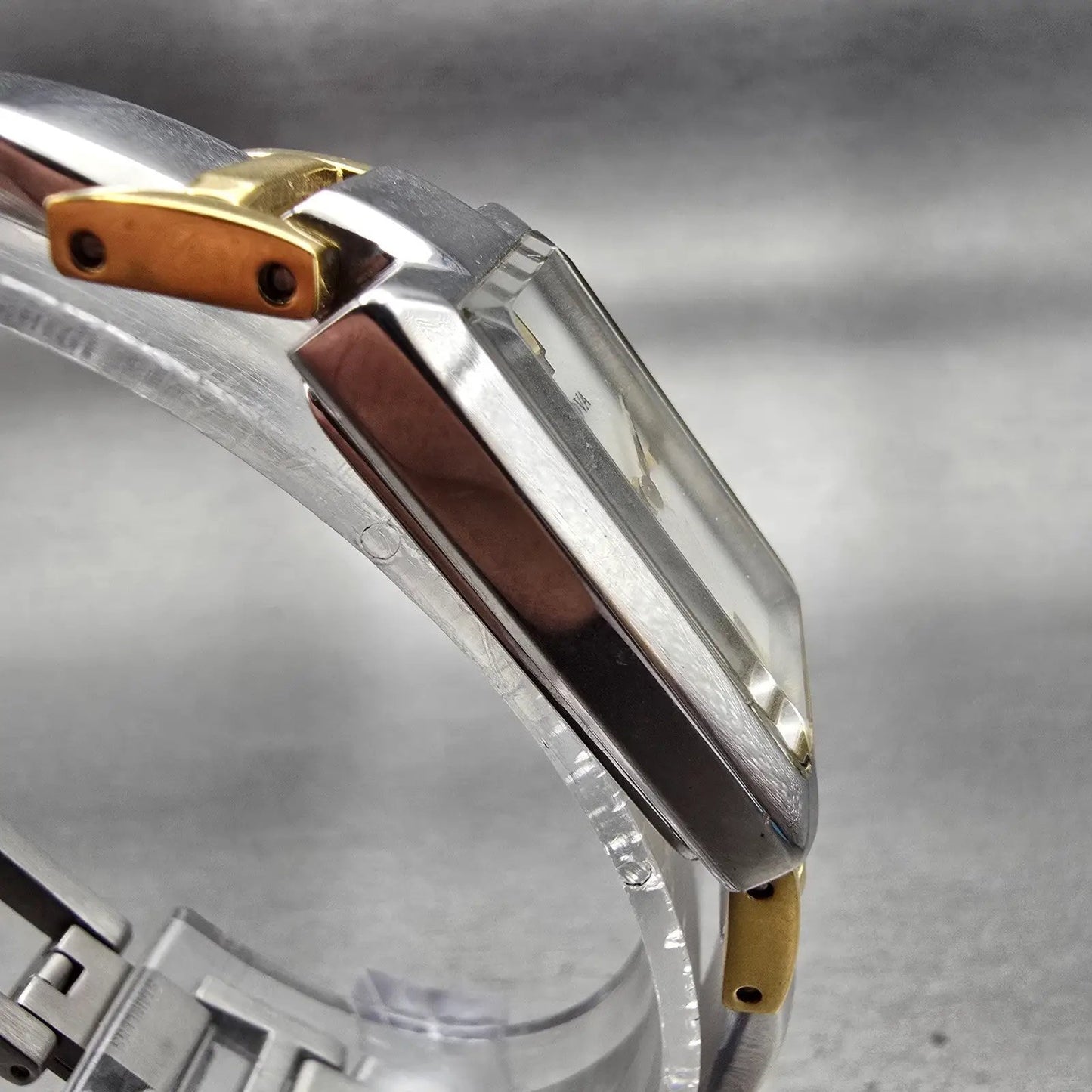 Bulova Watch Women 18mm MOP Dial Two Tone Rectangle Bangle 98L149 New Battery3