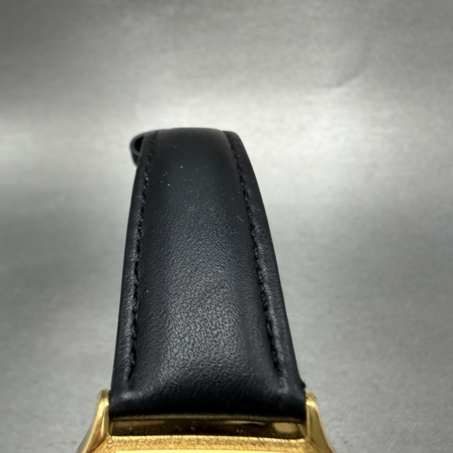Longines Tank Watch Men 28mm Gold Dial Gold Tone Date Rectangle New Battery4