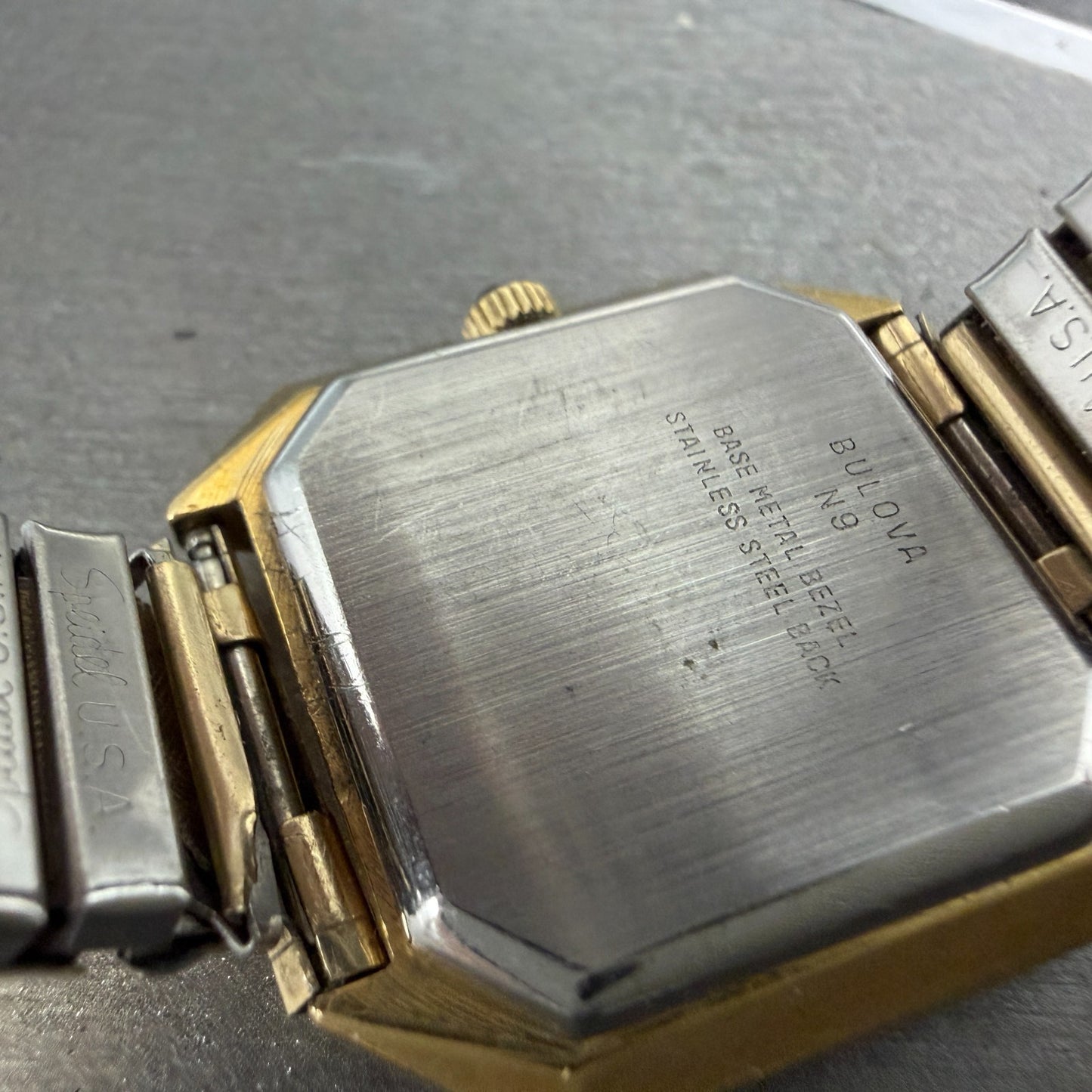Bulova Accutron Watch Women 27mm White Dial Gol Tone Octagon 6927 VTG PARTS10