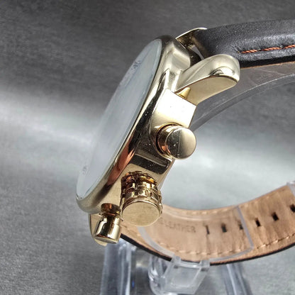 Fossil Rhett Watch Men 42mm White Dial Gold Tone Chrono Date BQ1009 New Battery2