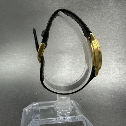 Gucci 3001L Watch Women 26mm Black Dial Gold Plated Round Vintage PARTS9