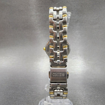 Seiko Watch Women 26mm Silver Dial Two Tone Date 7n820599 New Battery7