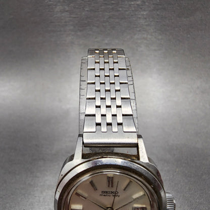 Seiko Maticlady Watch Women 24mm White Dial Steel Date 25173201 PARTS5