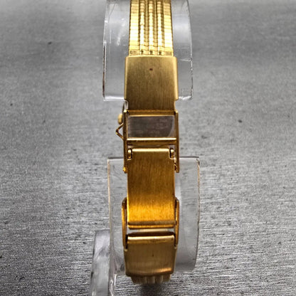 Seiko Pulsar Watch Women 16mm White Dial Gold Tone Oval V810-6370 New Battery7