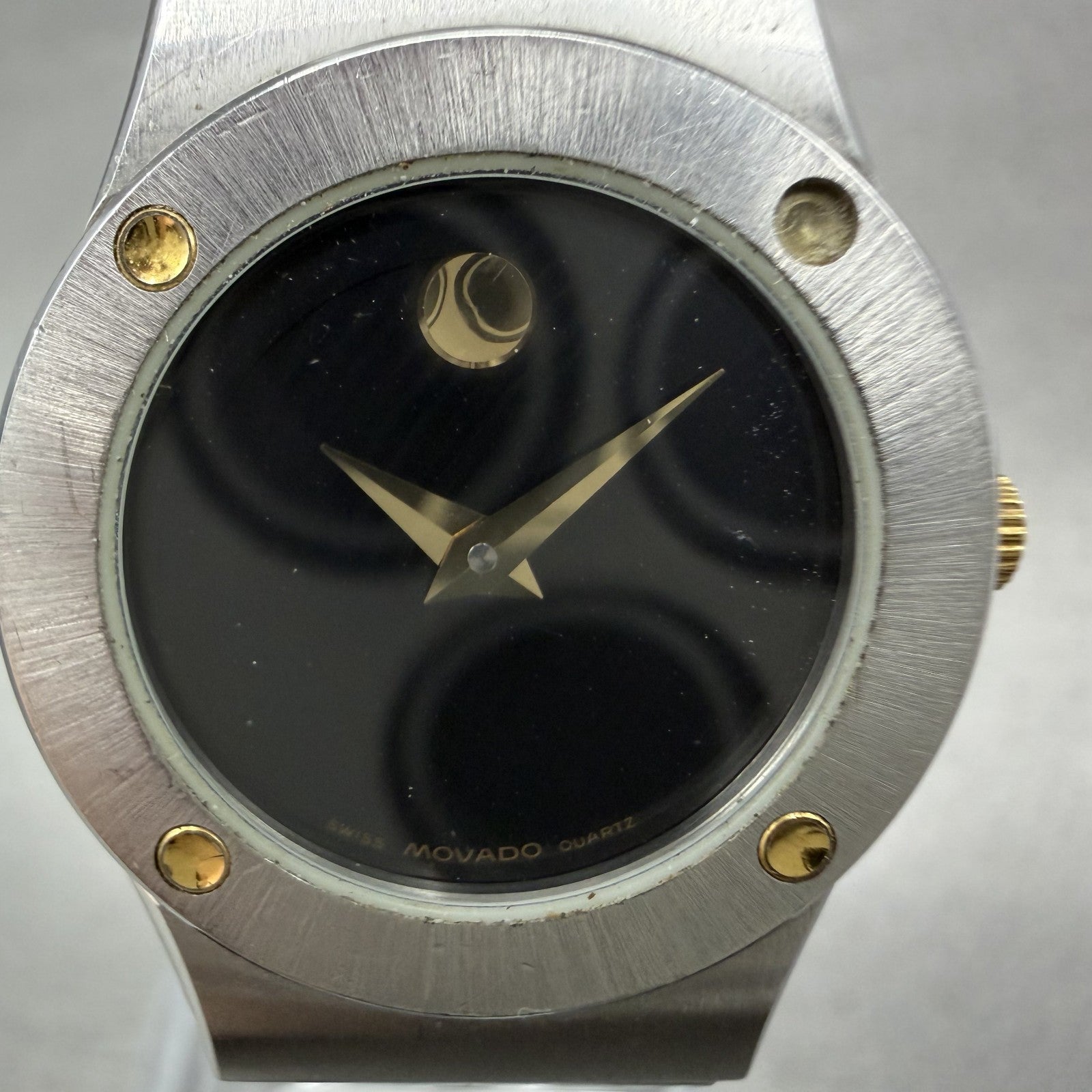 Movado Museum watch Women 23mm Black Dial Two Tone Round 88.A1.836.K New Battery1