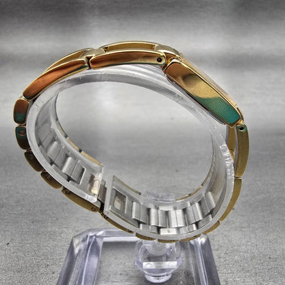 Seiko Pulsar Watch Women 12mm White Dial Gold Tone Rectangle V220-X012 New Batt8
