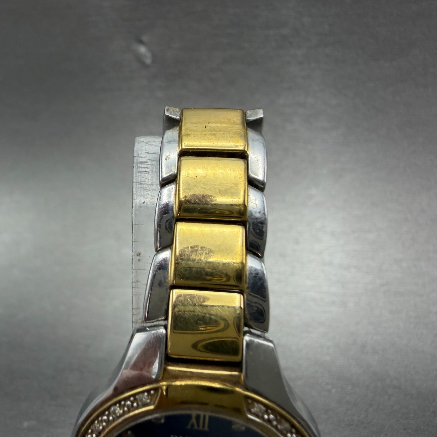 Bulova Watch Women 28mm Blue Dial Two Tone Round 98R223 Diamond Bezel New Batt4