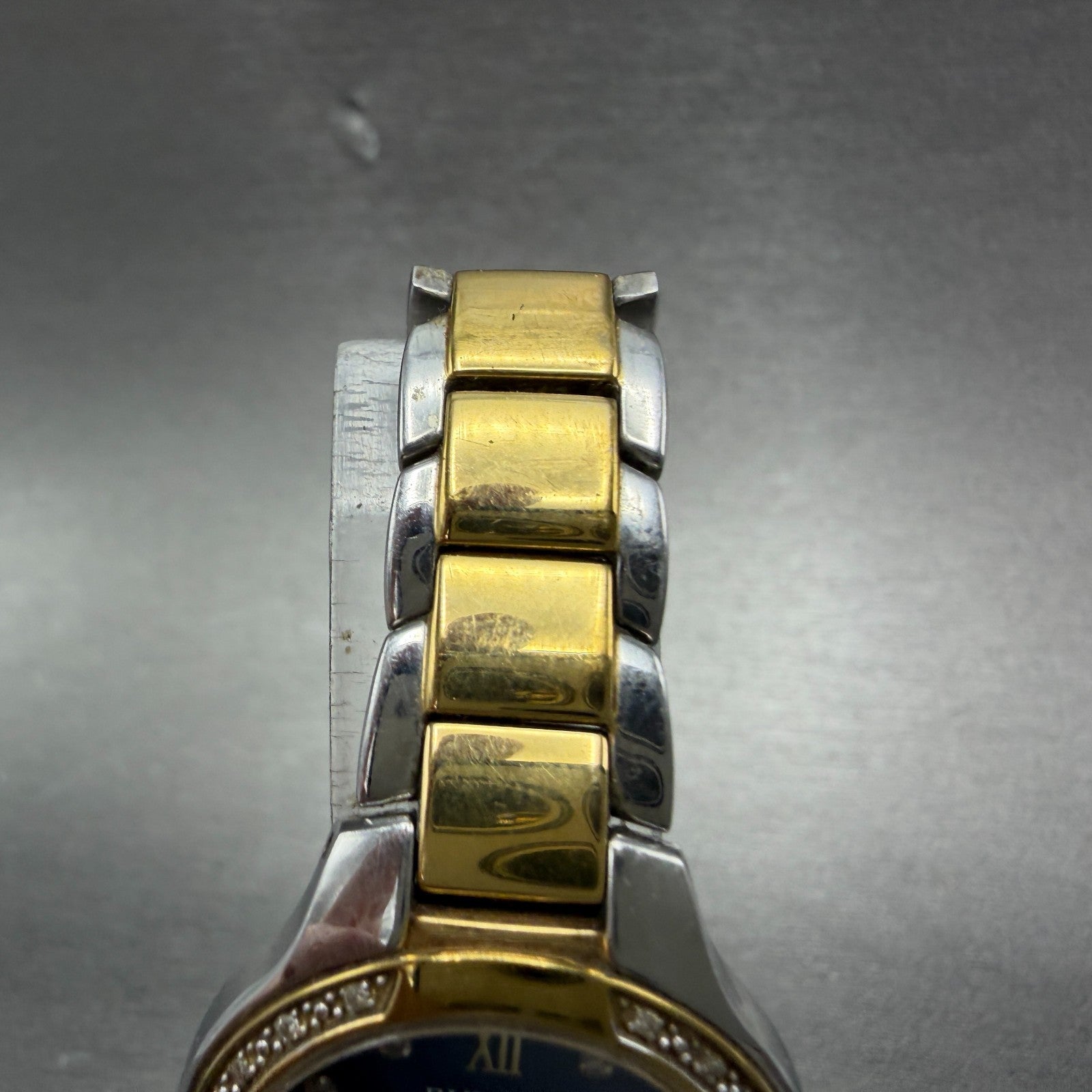 Bulova Watch Women 28mm Blue Dial Two Tone Round 98R223 Diamond Bezel New Batt4