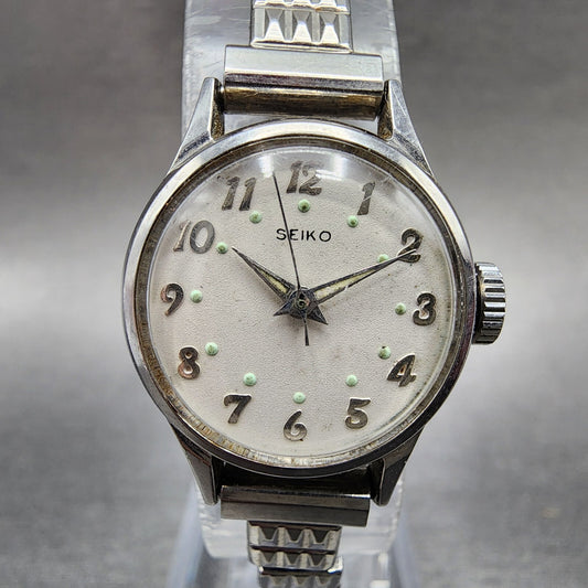 Seiko Watch Women 20mm White Dial Silver Tone Round 2104-0019