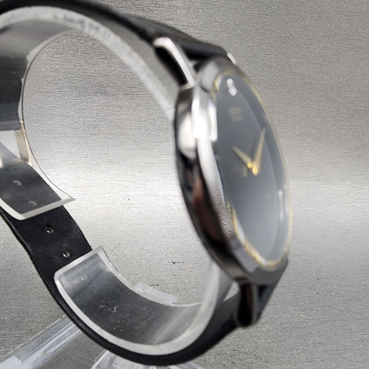 Seiko Watch Men 34mm Black Dial Black & Gold Tone Round 7n008a49 PARTS4