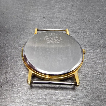 Seiko Watch Men 32mm Gold Dial Gold Tone Date Round 5Y39-7010 VTG PARTS10