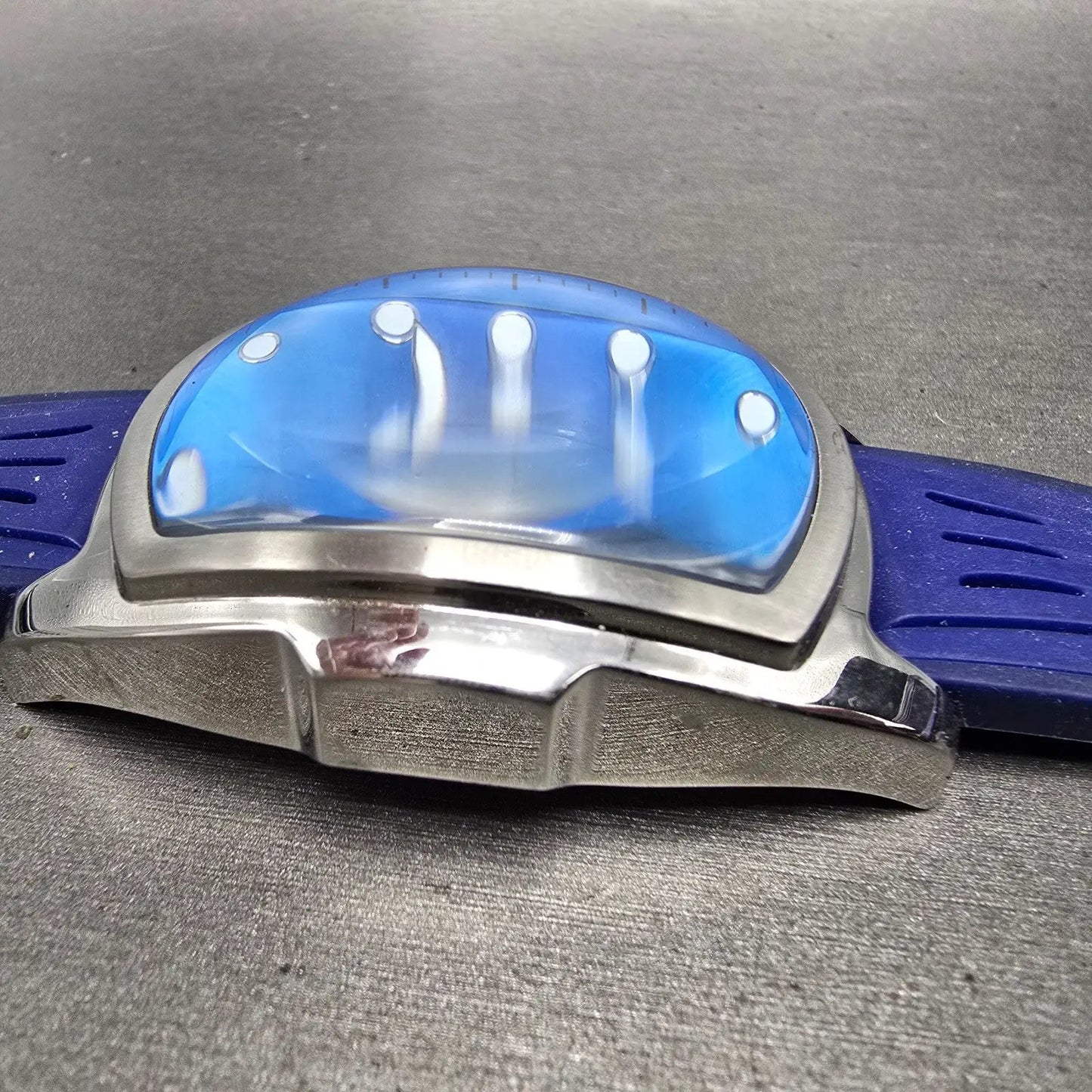 Invicta Lupha Watch Men 47mm Blue Dial Silver Tone Rectangle 21330 New Battery6