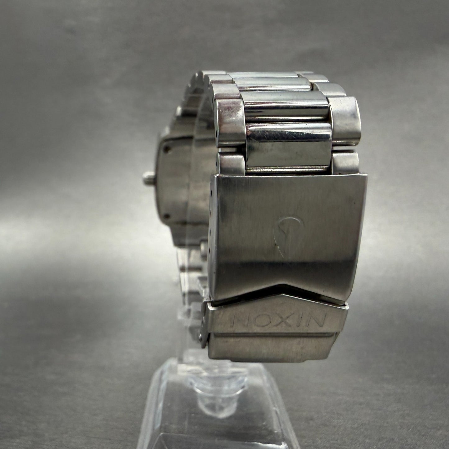 Nixon The Player Watch Men 40mm Black Dial Steel Rectangle New Battery Diamond7