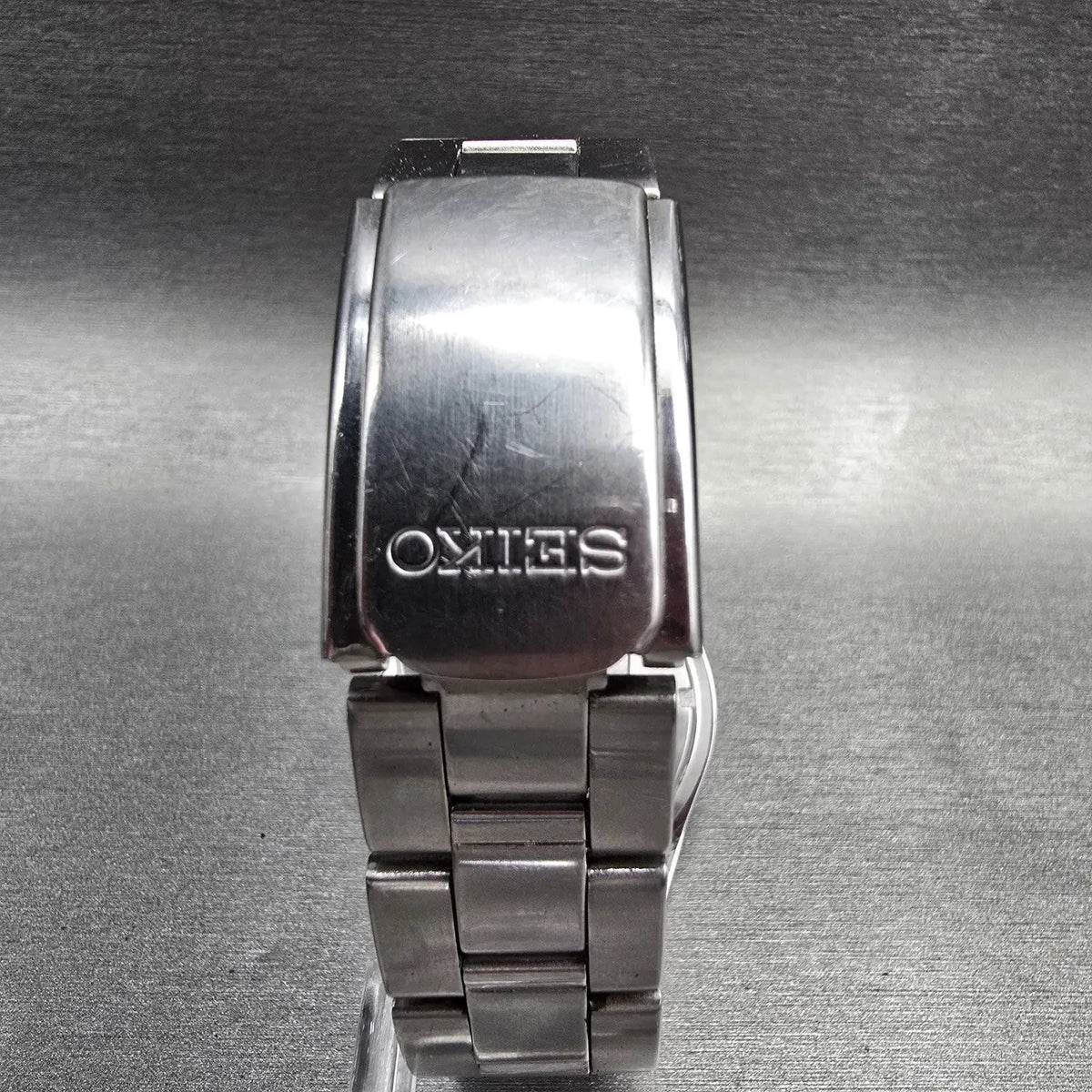 Seiko Watch Men 37mm Black Dial Silver Daydate Round 7N43-9070 New Battery JP27