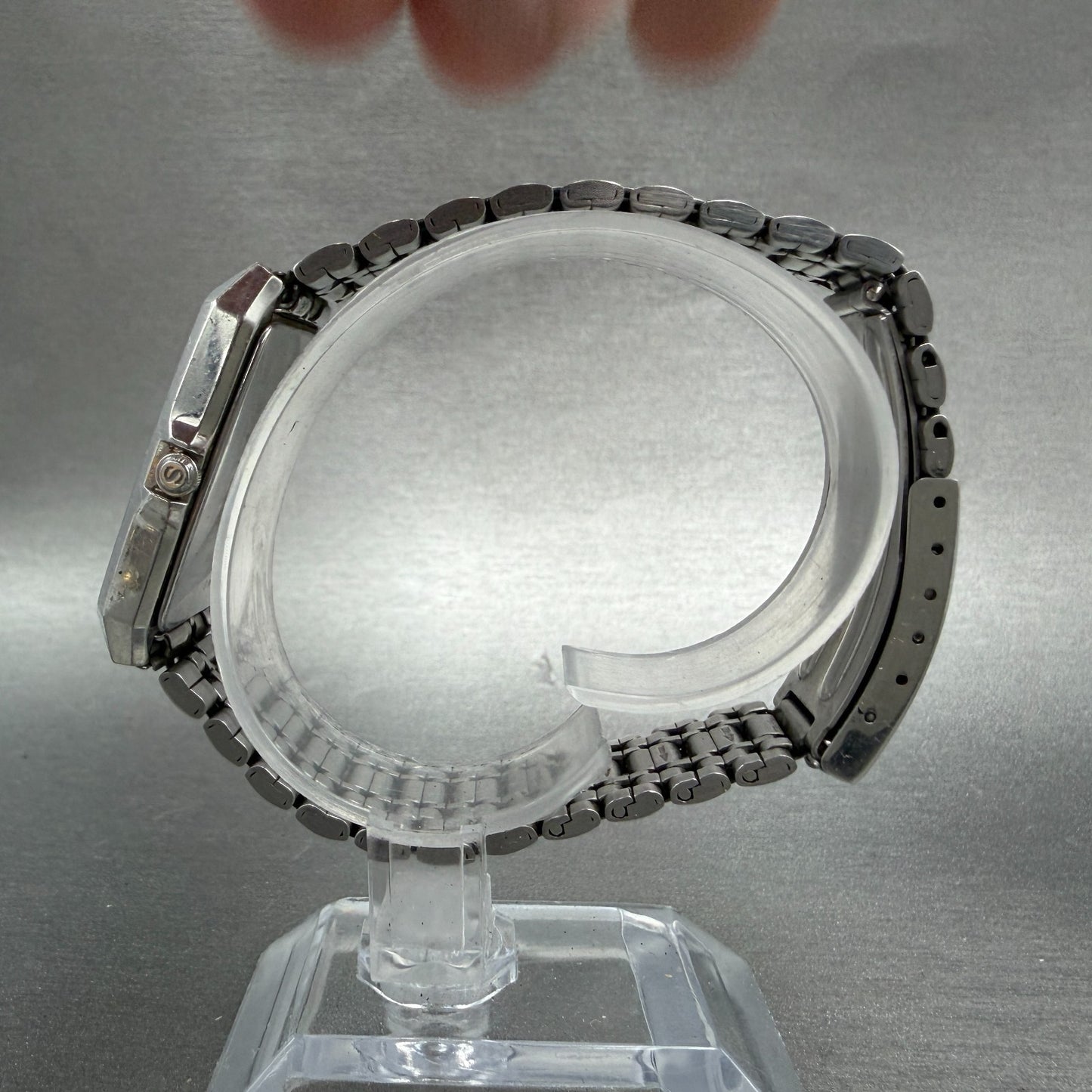 Seiko Spirit Tank Watch Men 29mm White Dial Silver Tone 5E31-5A70 New Battery6