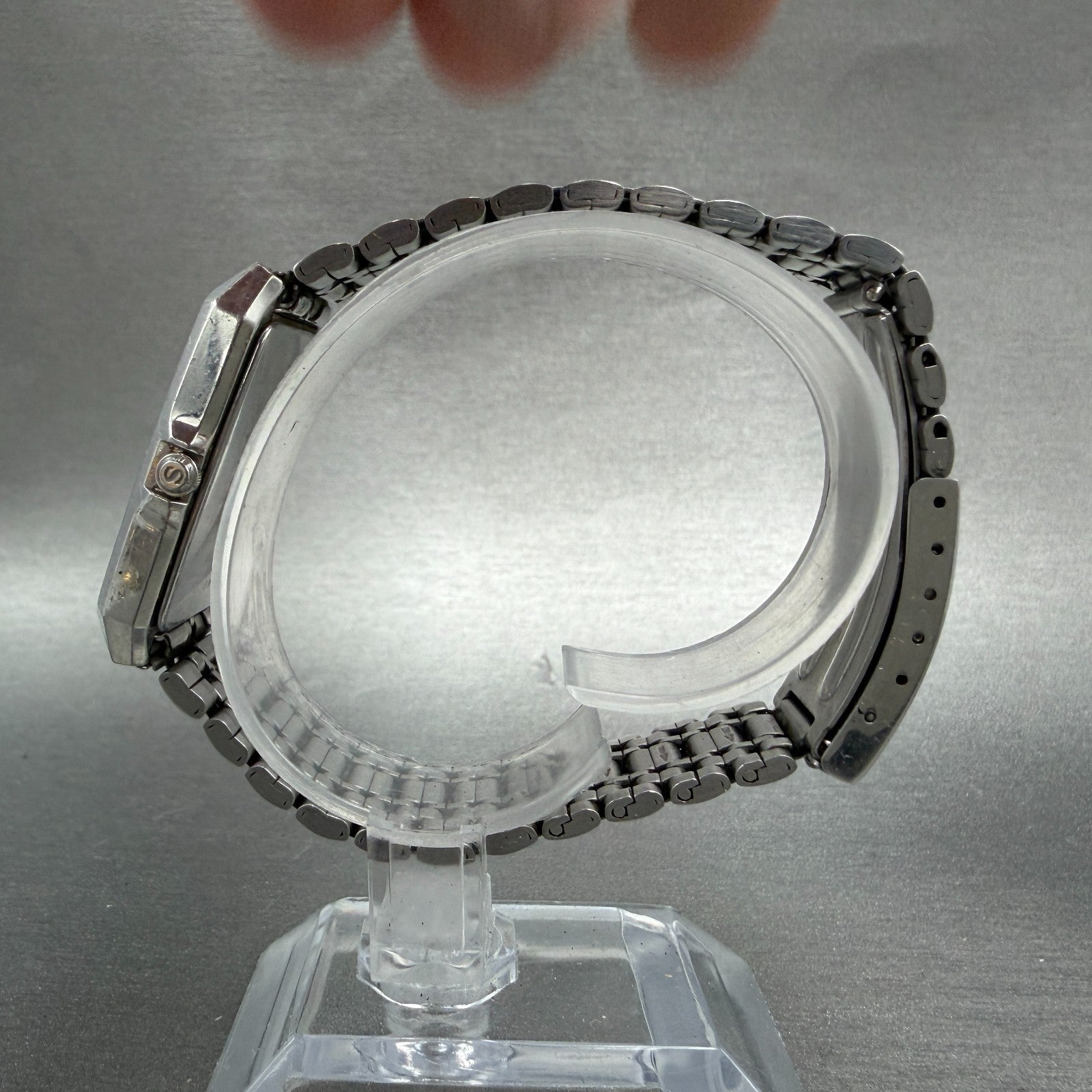 Seiko Spirit Tank Watch Men 29mm White Dial Silver Tone 5E31-5A70 New Battery6