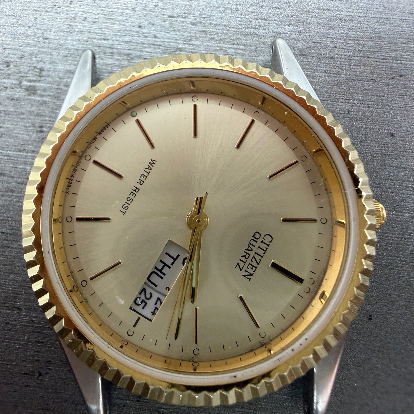 Citizen President Watch Men 35mm Champagne Dial Gold Daydate 6100-R00405 PARTS2