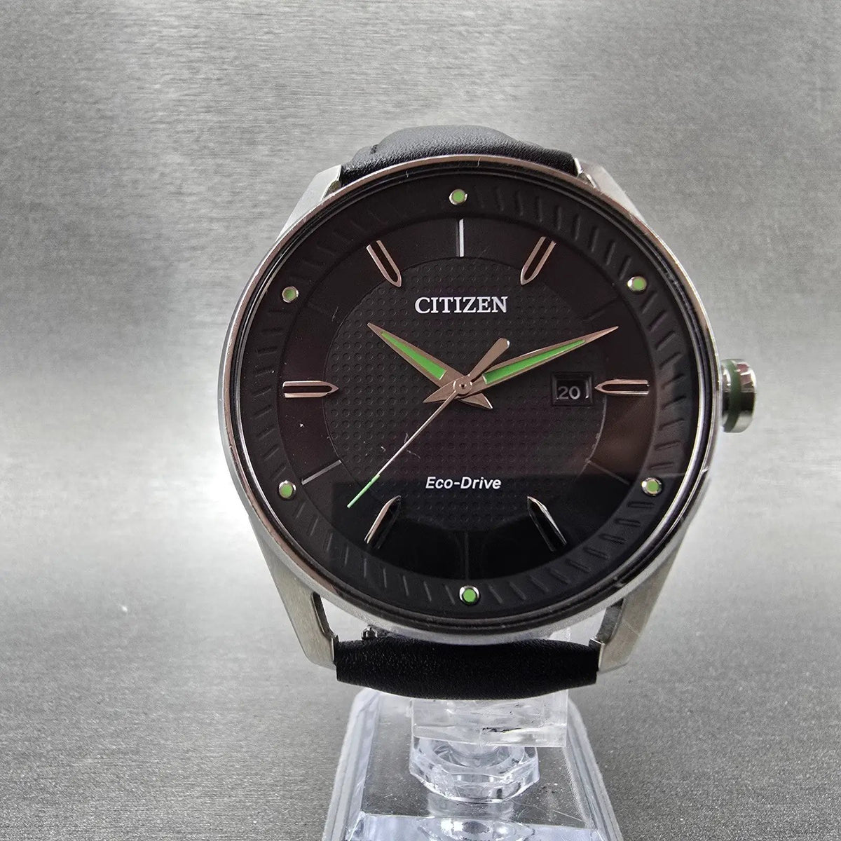 Citizen Eco-Drive CTO Watch Men 42mm Black Dial Silver Date BM6980-08E Runs5