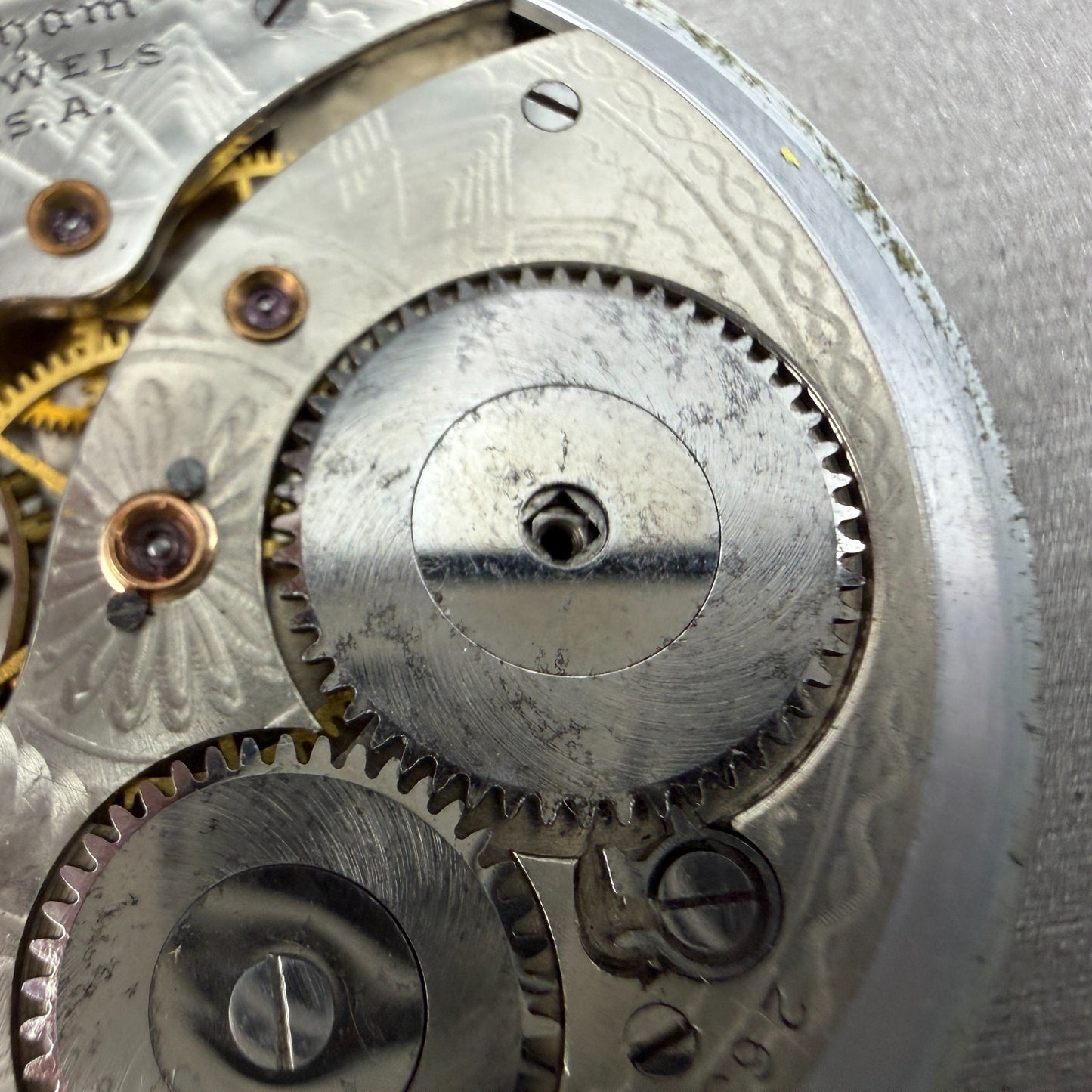 Waltham Pocket Watch White Dial Silver Tone Manual Wind Grade 225 PARTS13