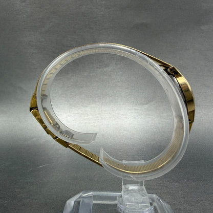 Seiko Watch Women 17mm Champagne DIla Gold Tone Round 2C20-0140 New Battery VTG8