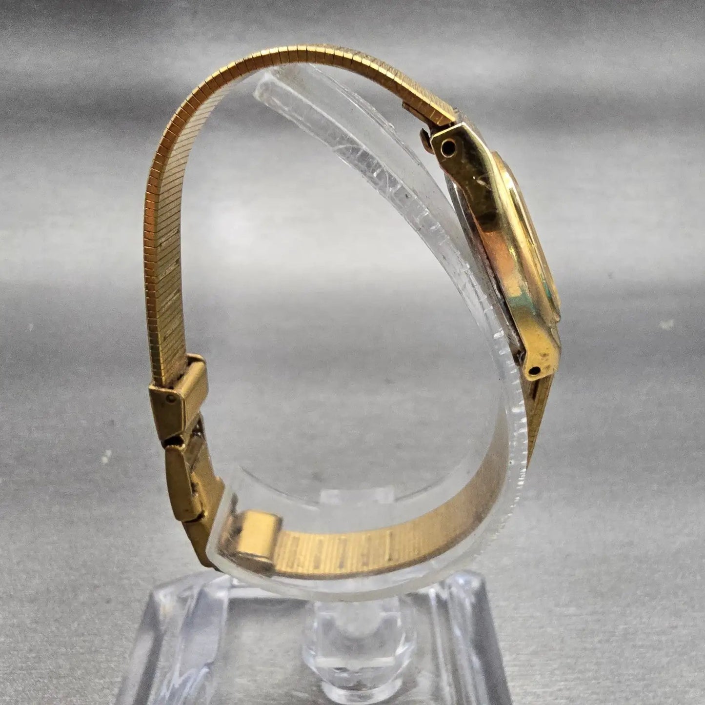Citizen CQ Watch Women 17mm Black Dial Gold Tone Oval 3220-S09150 New Battery8